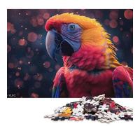 Macaw Parrot Puzzles 500 Pieces Wooden Puzzles for Adults & Teenager Learning Educational Toys 500pcs (52x38cm)