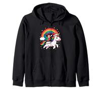 Macaw Parrot Unicorn Rainbow Parrots Zip Hoodie