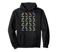 Macaw Species Chart - Types of Macaws Parrot Lovers Pullover Hoodie