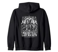 Macbeth And Lady Macbeth Ambition Draws Daggers Zip Hoodie