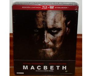 Macbeth Limited Edition Steelbook Blu-Ray + DVD New Sealed Action R2