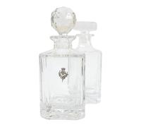 Macbeth Thistle Cut Crystal Glass Decanter & Golf Ball Style Stopper 722