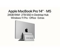 MacBook Pro 14" • New Apple M5 • 2TB SSD • 24GB RAM • Windows 11 • Office • Hub