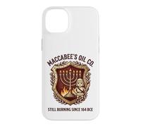 Maccabee's Oil Co. Still Burning Since 164 BCE Menorah Crest Case for iPhone 14 Plus