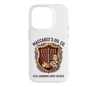 Maccabee's Oil Co. Still Burning Since 164 BCE Menorah Crest Case for iPhone 14 Pro