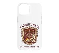 Maccabee's Oil Co. Still Burning Since 164 BCE Menorah Crest Case for iPhone 15