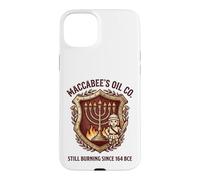 Maccabee's Oil Co. Still Burning Since 164 BCE Menorah Crest Case for iPhone 15 Plus