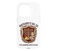 Maccabee's Oil Co. Still Burning Since 164 BCE Menorah Crest Case for iPhone 15 Pro