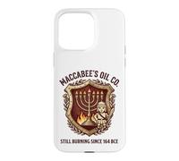 Maccabee's Oil Co. Still Burning Since 164 BCE Menorah Crest Case for iPhone 15 Pro Max