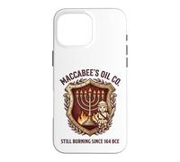 Maccabee's Oil Co. Still Burning Since 164 BCE Menorah Crest Case for iPhone 16 Pro Max