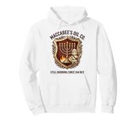 Maccabee's Oil Co. Still Burning Since 164 BCE Menorah Crest Pullover Hoodie