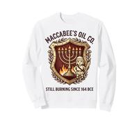 Maccabee's Oil Co. Still Burning Since 164 BCE Menorah Crest Sweatshirt