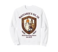 Maccabee's Oil Co. Still Burning Since 164 BCE Shield Emblem Sweatshirt