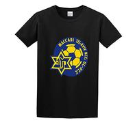 Maccabi Tel Aviv Design Style Men Adult Short Sleeve Black XXL