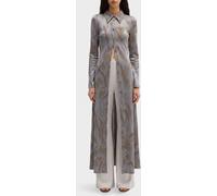 MACCAPANI Andre Printed Viscose Chemisier Dress - Size: S - female