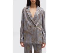 MACCAPANI Double-Breasted Viscose and Cotton Blazer - Size: 42 - female