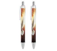 maccbn 2 PCS 0.5mm Retractable Gel Pen Smooth Liquid Black Ink Dove Sun Art Rollerball Pens with Ergonomic Comfort Grip Quick-Dry & Smudge-Free Refillable Office Writing Pens for Professionals