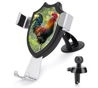 maccbn 3 in 1 Universal Car Phone Mount Adjustable Suction Cup Chicken on The Grass Cell Phone Holder with Metal Hook Clip for Vent Windshield Dashboard Car Accessories Auto Interior Decoration Gift