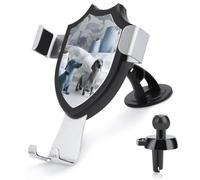 maccbn 3 in 1 Universal Car Phone Mount Adjustable Suction Cup Cute Dachshund Dog Cell Phone Holder with Metal Hook Clip for Vent Windshield Dashboard Car Accessories Auto Interior Decoration Gift