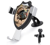 maccbn 3 in 1 Universal Car Phone Mount Adjustable Suction Cup Farm Turkey Cell Phone Holder with Metal Hook Clip for Vent Windshield Dashboard Car Accessories Auto Interior Decoration Gift