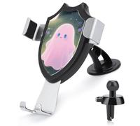 maccbn 3 in 1 Universal Car Phone Mount Adjustable Suction Cup Soft Halloween Ghos Cell Phone Holder with Metal Hook Clip for Vent Windshield Dashboard Car Accessories Auto Interior Decoration Gift