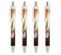 maccbn 4 PCS 0.5mm Retractable Gel Pen Smooth Liquid Black Ink Dove Sun Art Rollerball Pens with Ergonomic Comfort Grip Quick-Dry & Smudge-Free Refillable Office Writing Pens for Professionals