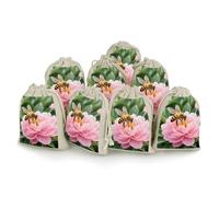 maccbn 8 Pack Natural Cotton Drawstring Bags Reusable Muslin Bag Empty Gift Bags Bees Collect Honey Pouches for Tea Jewelry Sachet Wedding Party Favors Storage Holiday Gifts 5x7 Inch