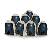 maccbn 8 Pack Natural Cotton Drawstring Bags Reusable Muslin Bag Empty Gift Bags Black Bear Night Trees Pouches for Tea Jewelry Sachet Wedding Party Favors Storage Holiday Gifts 5x7 Inch