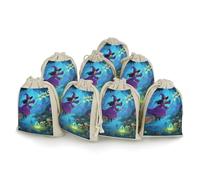 maccbn 8 Pack Natural Cotton Drawstring Bags Reusable Muslin Bag Empty Gift Bags Get Out Of My Swamp Pouches for Tea Jewelry Sachet Wedding Party Favors Storage Holiday Gifts 5x7 Inch