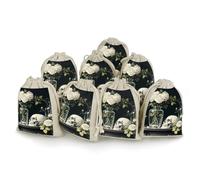 maccbn 8 Pack Natural Cotton Drawstring Bags Reusable Muslin Bag Empty Gift Bags Gothic Room Decoration Pouches for Tea Jewelry Sachet Wedding Party Favors Storage Holiday Gifts 5x7 Inch
