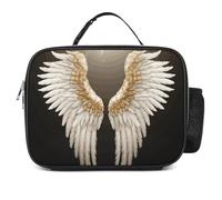 maccbn Angel Wing Insulated Lunch Bag Reusable Lunch Box with Detachable Handle Portable Cooler Bag Container Leakproof Tote for Work Picnic Beach Travel Women Men Adults
