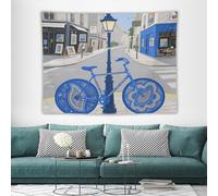 maccbn Blue Paisley Boho Wall Tapestry with Hanging Kit Aesthetic Tapestry Wall Hanging Personalized Backdrop Large Vintage Tapestries Decoration for Bedroom Living Room Dorm Decor-60 x80