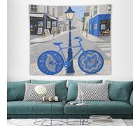 maccbn Blue Paisley Boho Wall Tapestry with Hanging Kit Aesthetic Tapestry Wall Hanging Personalized Backdrop Large Vintage Tapestries Decoration for Bedroom Living Room Dorm Decor-50 x60
