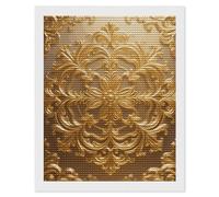 maccbn Classic Gold Patterns 5D Diamond Painting Kit for Adults - DIY Diamond Art Kits with Drill Tools Full Round Drill Gem Painting for Home Wall Decor, Beginner-Friendly Craft Set Gift 16x20