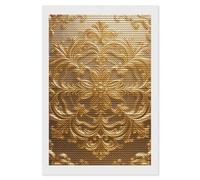 maccbn Classic Gold Patterns 5D Diamond Painting Kit for Adults - DIY Diamond Art Kits with Drill Tools Full Round Drill Gem Painting for Home Wall Decor, Beginner-Friendly Craft Set Gift 8x12