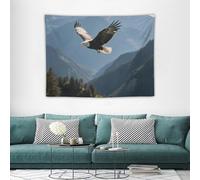 maccbn Eagles Fly in The Valley Boho Wall Tapestry with Hanging Kit Aesthetic Tapestry Wall Hanging Personalized Backdrop Large Vintage Tapestries Decoration for Bedroom Living Room Dorm Decor-30 x40