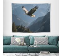 maccbn Eagles Fly in The Valley Boho Wall Tapestry with Hanging Kit Aesthetic Tapestry Wall Hanging Personalized Backdrop Large Vintage Tapestries Decoration for Bedroom Living Room Dorm Decor-60 x80