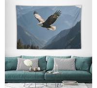 maccbn Eagles Fly in The Valley Boho Wall Tapestry with Hanging Kit Aesthetic Tapestry Wall Hanging Personalized Backdrop Large Vintage Tapestries Decoration for Bedroom Living Room Dorm Decor-60 x90