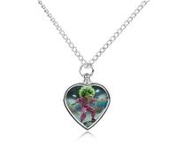 maccbn Funky Skateboard Frog Pet Urn Necklace for Ashes Waterproof Heart Memorial Pendant with Filling Kit 27.6" Adjustable Chain Cremation Keepsake Jewelry for Dog Cat Sympathy Gift for Pet Lovers