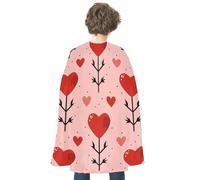 maccbn Halloween Cape Reversible Blue And Red Black Arrow Pattern Medieval Cloak Renaissance Cosplay Birthday Party Dress Up Costume