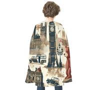 maccbn Halloween Cape Reversible Blue And Red Brown And Burgundy Medieval Cloak Renaissance Cosplay Birthday Party Dress Up Costume