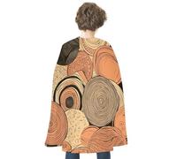 maccbn Halloween Cape Reversible Blue And Red Circle Pattern Medieval Cloak Renaissance Cosplay Birthday Party Dress Up Costume