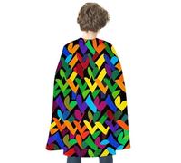 maccbn Halloween Cape Reversible Blue And Red Gay Pride Rainbow Medieval Cloak Renaissance Cosplay Birthday Party Dress Up Costume