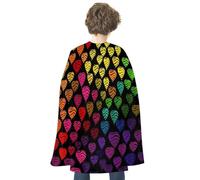 maccbn Halloween Cape Reversible Blue And Red Gay Pride Rainbow Medieval Cloak Renaissance Cosplay Birthday Party Dress Up Costume