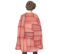 maccbn Halloween Cape Reversible Blue And Red Peach Wood Grain Medieval Cloak Renaissance Cosplay Birthday Party Dress Up Costume