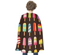 maccbn Halloween Cape Reversible Blue And Red Popsicles And Ice Medieval Cloak Renaissance Cosplay Birthday Party Dress Up Costume