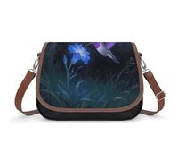 maccbn Hummingbird Crossbody Bags for Women Removable Straps And Zipper Closure Leather Shoulder Bags Womens Handbags Clutch Purse