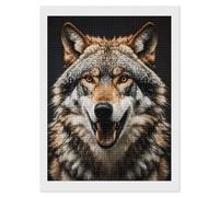 maccbn Hungry Like A Wolf 5D Diamond Painting Kit for Adults DIY Diamond Art Kits with Drill Tools Full Square Drill Gem Painting for Home Wall Decor Beginner-Friendly Craft Set Gift 12x16