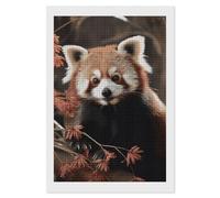 maccbn Red Pandas 5D Diamond Painting Kit for Adults DIY Diamond Art Kits with Drill Tools Full Square Drill Gem Painting for Home Wall Decor Beginner-Friendly Craft Set Gift 8x12