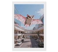 maccbn Sakura Sugar Glider Mall 5D Diamond Painting Kit for Adults - DIY Diamond Art Kits with Drill Tools Full Round Drill Gem Painting for Home Wall Decor, Beginner-Friendly Craft Set Gift 8x12